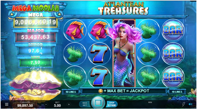 Atlantean treasures - Jackpot bonus game