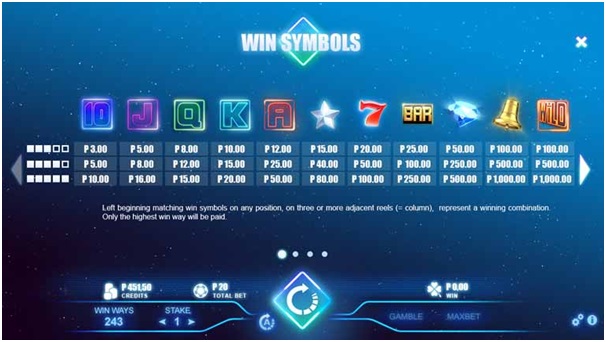 Classic 243 slots payouts