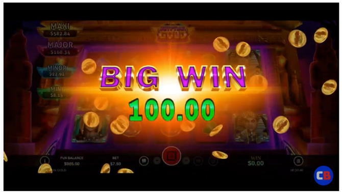 Egyptian Gold slot big win