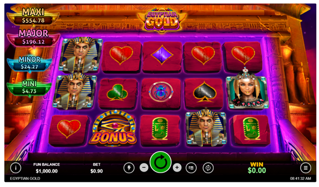 Egyptian Gold slot game symbols