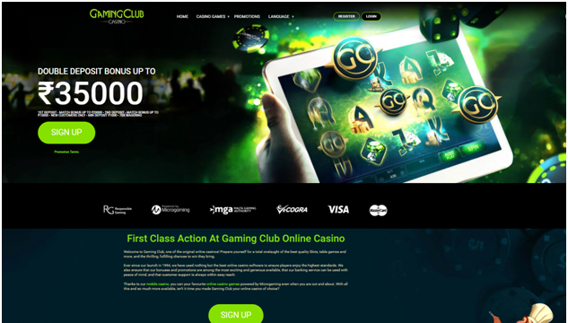 Gaming Club Indian online casino