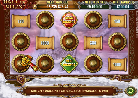 Hall of Gods jackpot