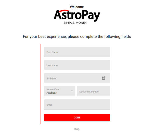 How to make a deposit at Indian online casino with Astropay