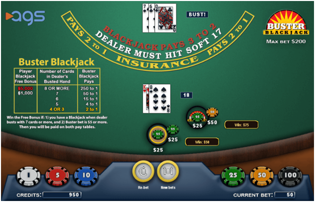 How to play Buster Blackjack