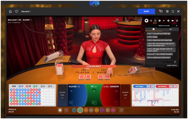 How to play live baccarat
