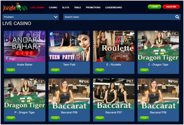 Jungle Raja online casino games to play