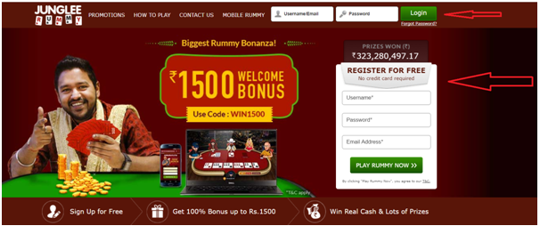 Junglee Rummy- Open your account