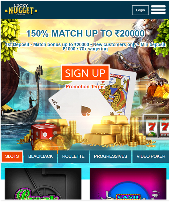 Lucky Nugget Indian mobile casino app