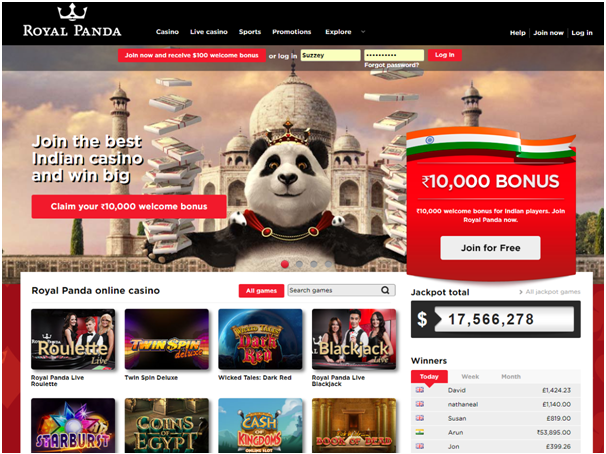 Royal Panda Casino- play with INR