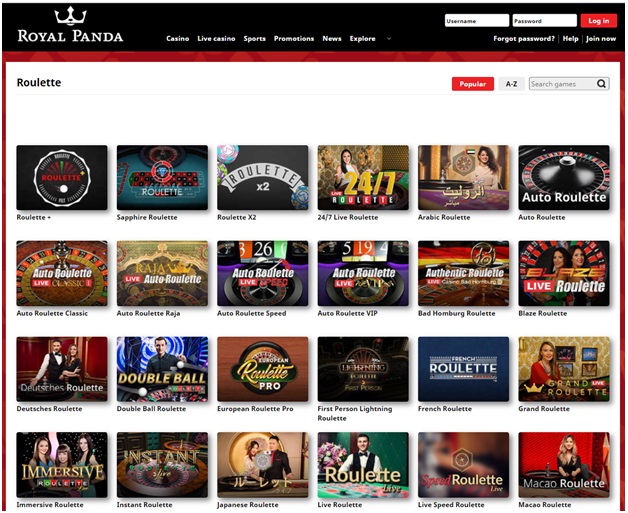 Royal Panda Indian Online Casino - Roulette