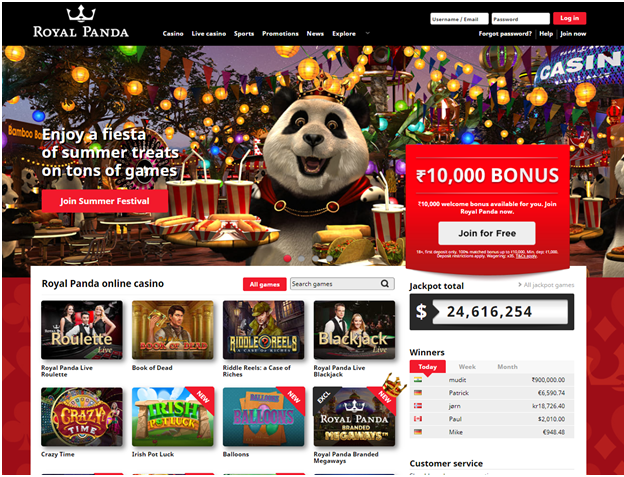 Royal Panda Rs10000 bonus