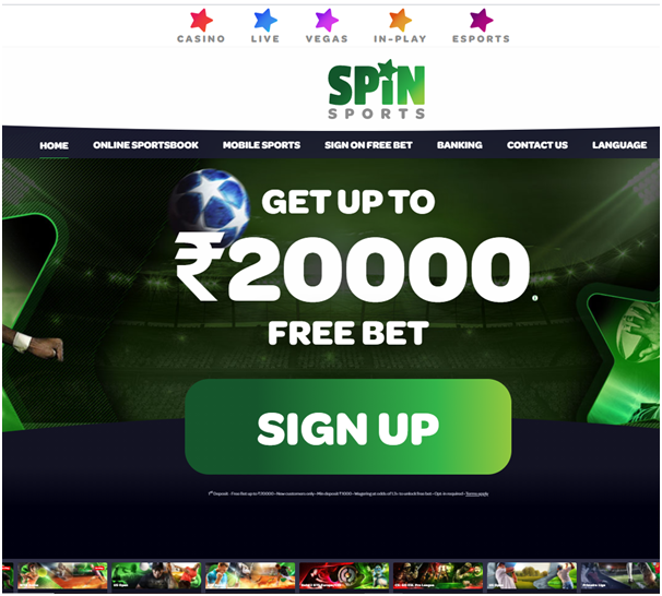 Spin sports Indian betting site