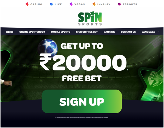 India Spin Sports Free Bet 20000 Rupees