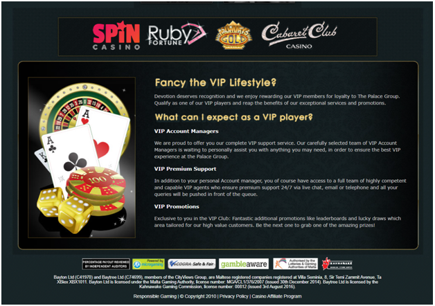 What is the VIP Loyalty program for Indians at Online Spin Casino