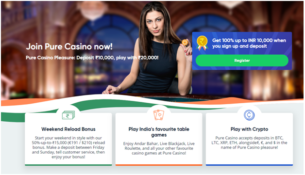 pure casino bonus